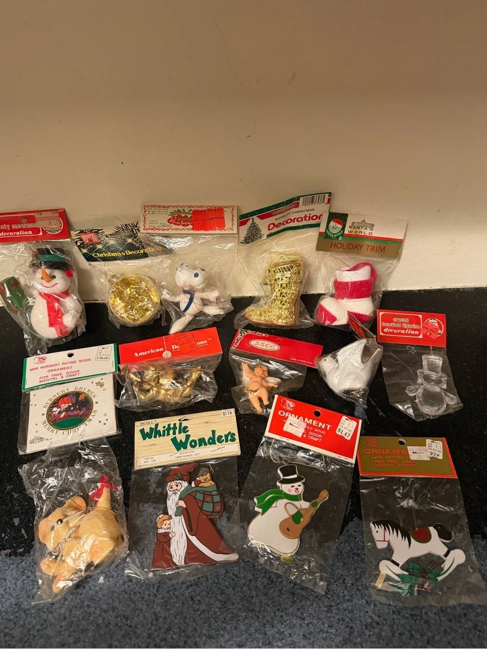 Vintage Christmas Tree Ornaments - Set of 14
